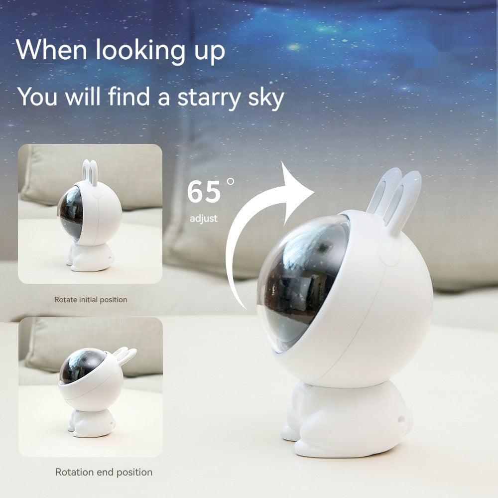 Creative Rabbit Star Light Projector Lamp Children Home Decor Pi-Mart