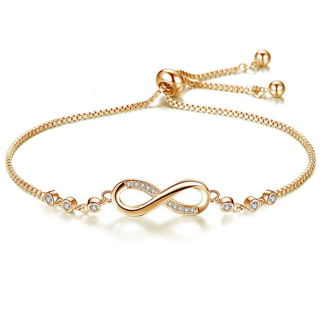 CZ Stone Infinity Bracelet Pi-Mart