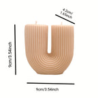 1pc 200g U-shaped Aesthetic scented candle for holiday birthday gift or home decor