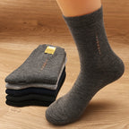 5/10 Pairs Of Men's Trendy Simple Solid Crew Socks, Breathable Comfy Casual Unisex Socks For Men's Outdoor Wearing All Seasons Wearing Lootquake LLC