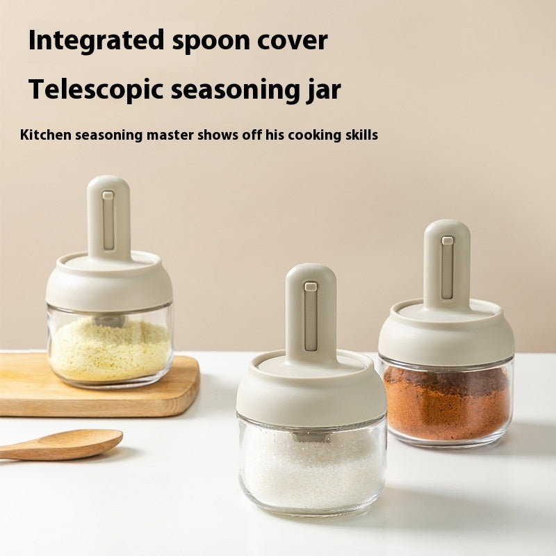 Telescopic Seasoning Glass Kitchen Spice Jar Pi-Mart