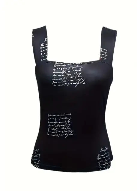 Ladies' V-neck Printed Fashionable Casual Camisole Vest - SJB-DIAMOND ELITES