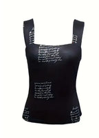 Ladies' V-neck Printed Fashionable Casual Camisole Vest - SJB-DIAMOND ELITES