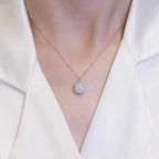 Rotatable Sunflower Necklace Full Of Diamonds Pi-Mart