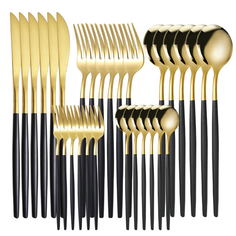 Stainless Steel Knife And Forks 30-piece Tableware Set Suit Pi-Mart