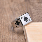 Ace Of Spades Signet Ring Pi-Mart