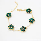 18k Gold Plating Flower Bracelets Pi-Mart