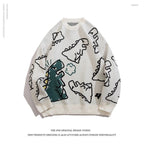 O-Neck Dinosaur Sweater Pi-Mart
