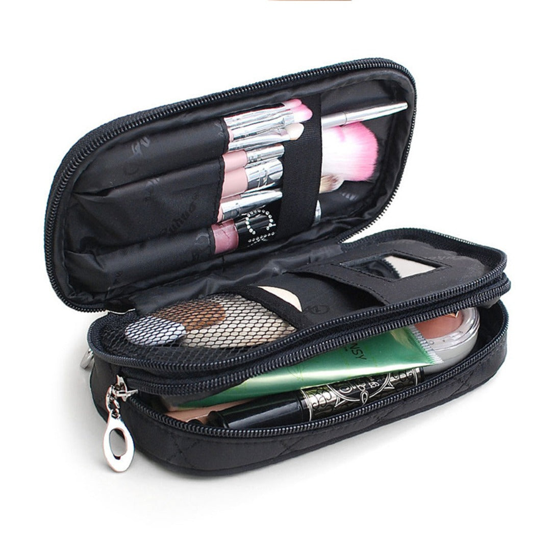 Nylon Cosmetic Bag, Waterproof Geometric Rhombus Cosmetic Wash Bag, makeup bag with compartments for College Dorm Camp Gym - SJB-DIAMOND ELITES