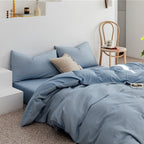 Tianzhu Cotton Nude Sleeping Four-piece Set 100 Cotton Simple Knitted Quilt Cover Bedding Pi-Mart