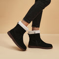 Winter Snow Boots New Fashion Lamb Thickened Warm Fleece Short Boots With Side Zpipper Design Solid Shoes For Women Pi-Mart