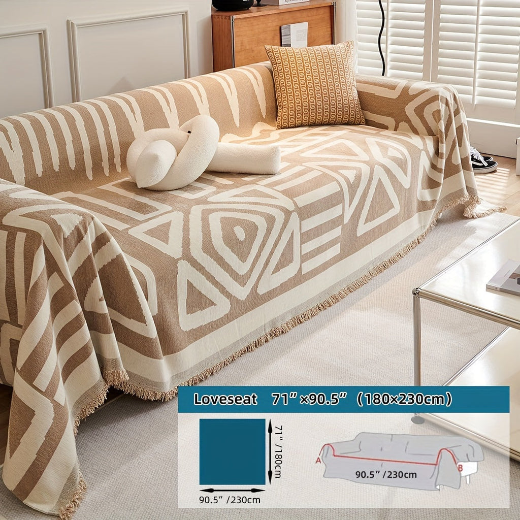 1pc Boho Style Sofa Cover, Anti Pet Scratch Couch Cover, Y Non-Slip Sofa Slipcover Furniture Protector, for Bedroom Living Room Home Decor Couch Cover Blanket Sofa Cover Blanket Sofa Throw Blanket