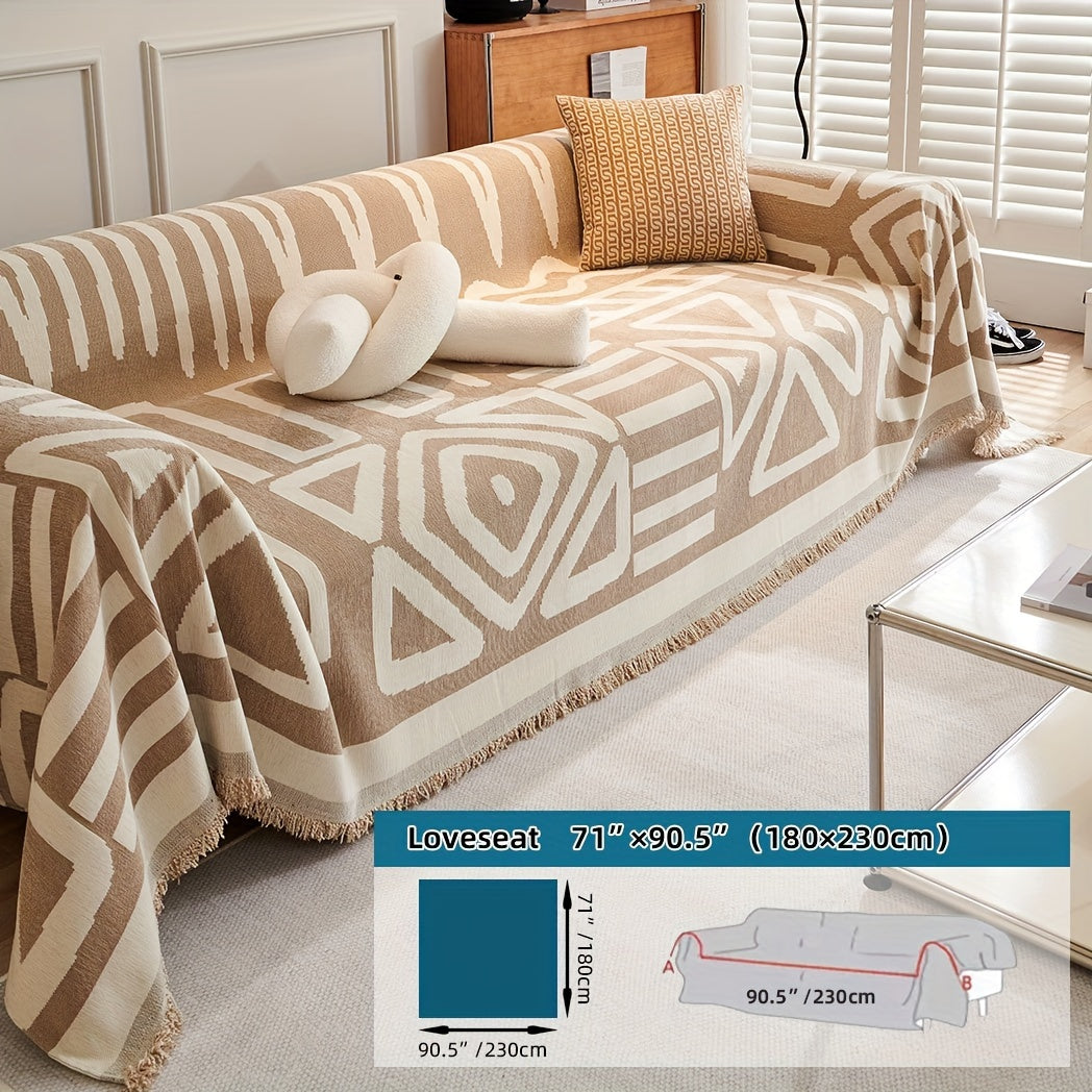 1pc Boho Style Sofa Cover, Anti Pet Scratch Couch Cover, Y Non-Slip Sofa Slipcover Furniture Protector, for Bedroom Living Room Home Decor Couch Cover Blanket Sofa Cover Blanket Sofa Throw Blanket
