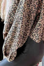 Lightweight Leopard Button Down Long Sleeve Jacket Bold & Trendy Luxury Print Outerwear Stevvex
