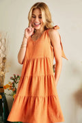 New Summer V-Neck Tie Shoulder Dress For Women – Chic, Fluttering, Versatile, Elegant, Timeless, Must-Have Wardrobe Piece Stevvex