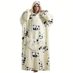 1pc Extra Long Wearable Blanket Hoodie With Sleeves - Ultra Soft, Super Warm, and Cozy Fleece Oversized Hoodie Blanket with Giant Pocket for Snuggling Up - Perfect Gift for Women, Men, and Mom Lootquake LLC