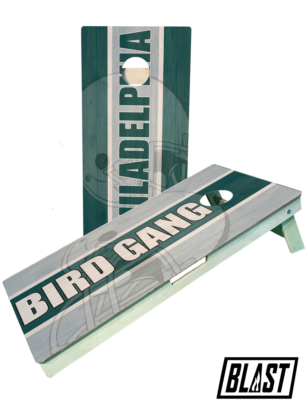 Philadelphia Bird Gang Football Team Cornhole Boards, ACL Regulation, - SJB-DIAMOND ELITES