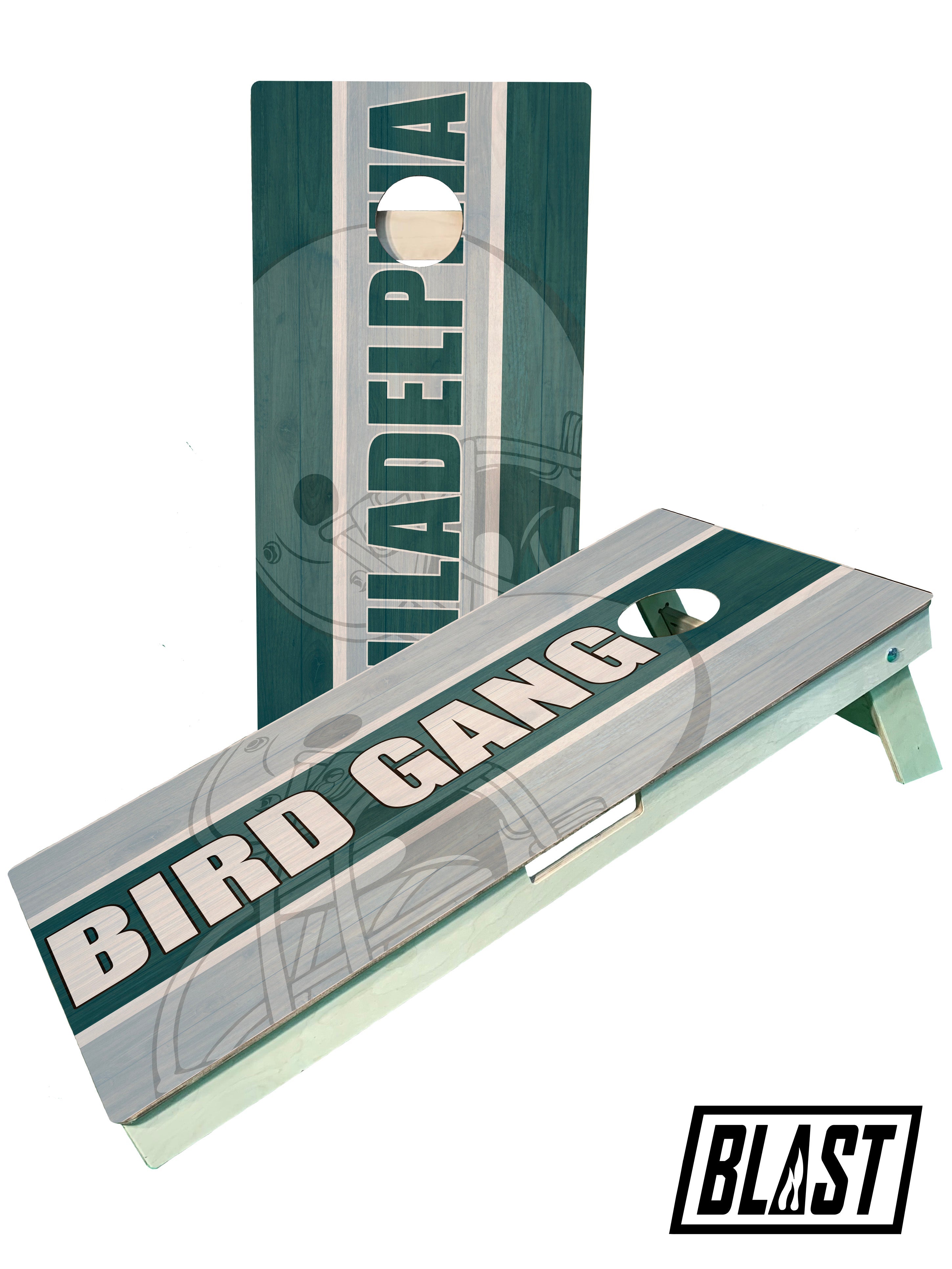 Philadelphia Bird Gang Football Team Cornhole Boards, ACL Regulation, - SJB-DIAMOND ELITES