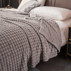 1pc Blanket Flannel/thick Blanket/grey/khaki/royal Blue/white/dark Gray/burgundy/beige/dark Brown/Silvery Gray/taro Purple/green/bedroom/guest Room/living Room/student Dormitory /car/sofa/travel Cute Multifunctional Blanket Lootquake LLC
