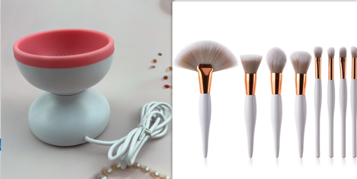 Portable USB Makeup Brush Cleaner Machine Electric Cosmetic Brush Cleaning Washing Tools Automatic Clean Makeup Brushes Pi-Mart