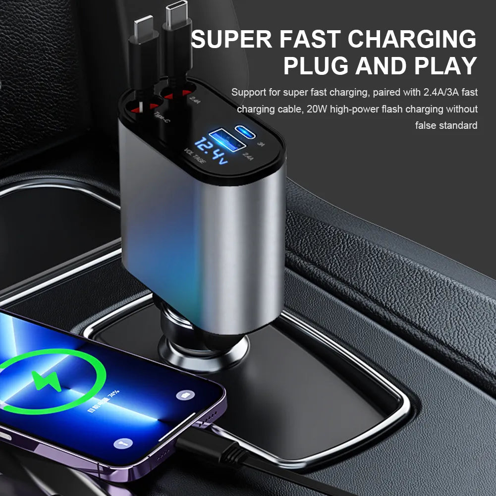 Luxinsly™ Retractable Car Charger Pi-Mart