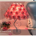 Creative Simple European Table Lamp Bedroom Bedside Rose Pi-Mart