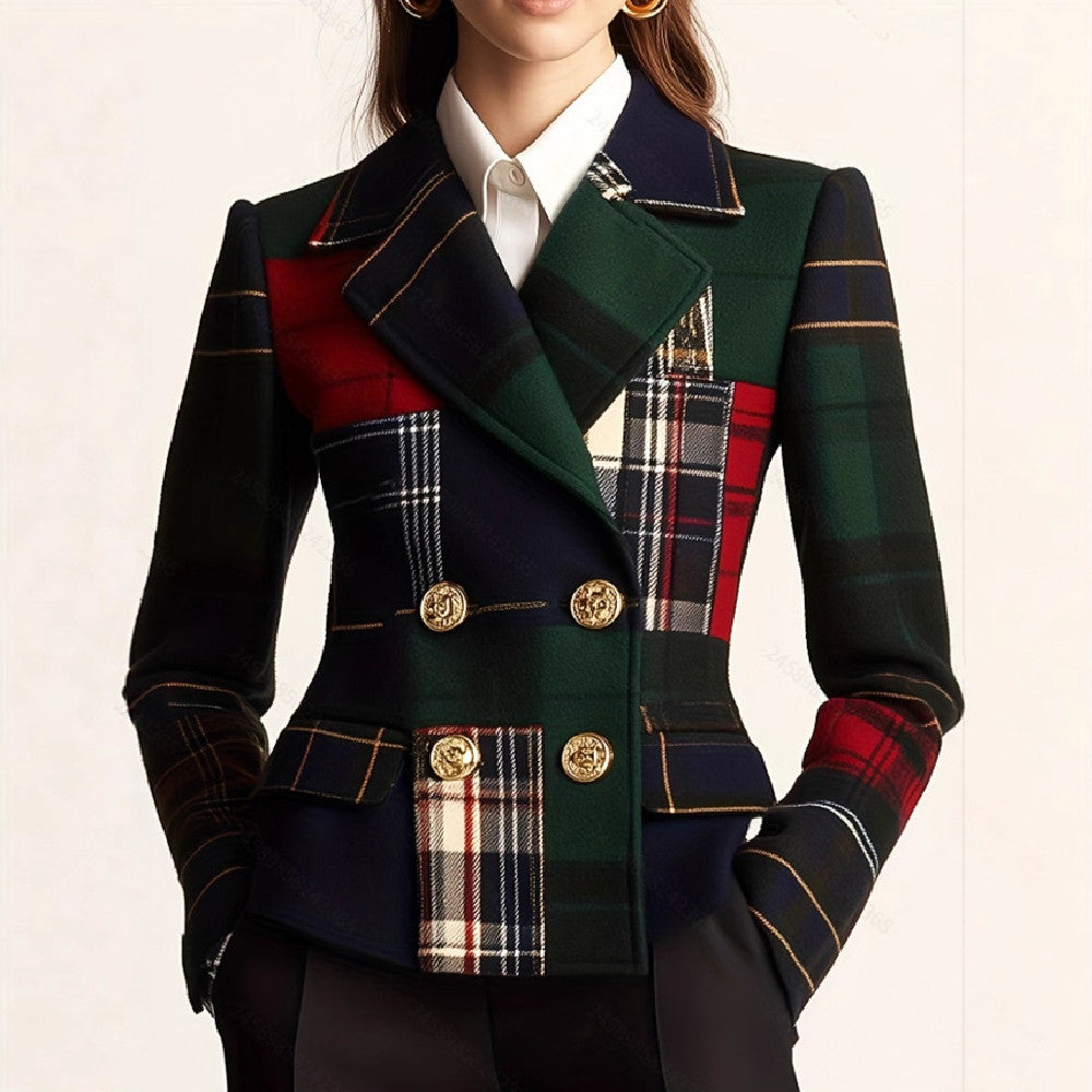 Ladies' Double-breasted Wool Suit Jacket Pi-Mart