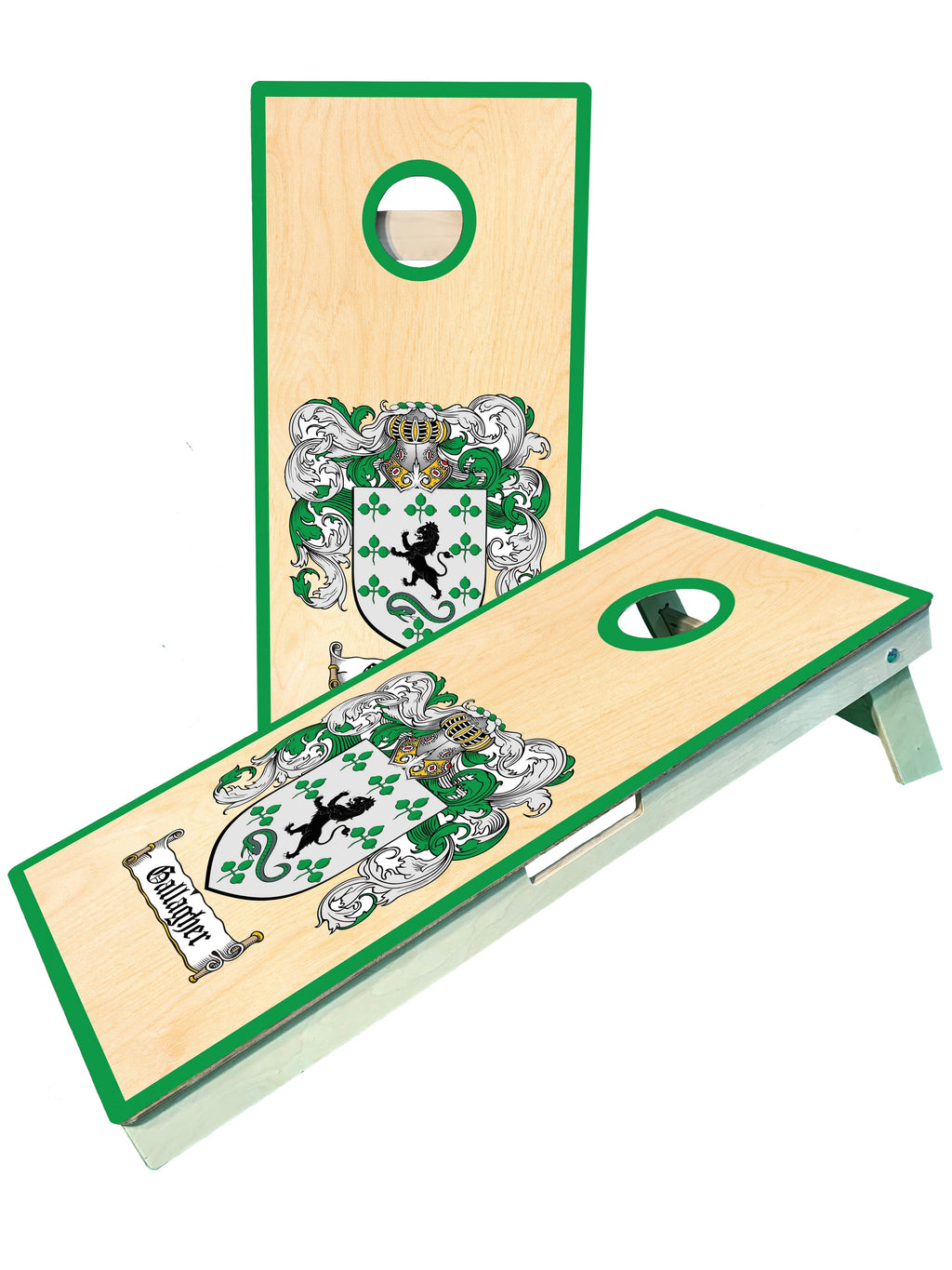 Custom Irish Crest Family Cornhole Boards - SJB-DIAMOND ELITES