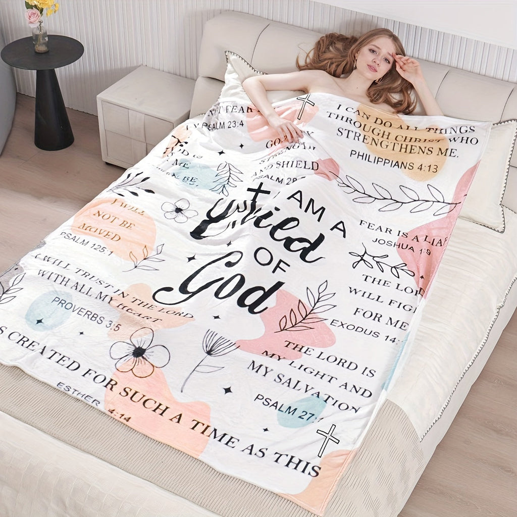 Women Gifts - I Am A Child Of God Blanket, Religious Gifts, Secret Sister Gifts For Women Inspiration Blanket Super Soft Flannel Blanket Lootquake LLC