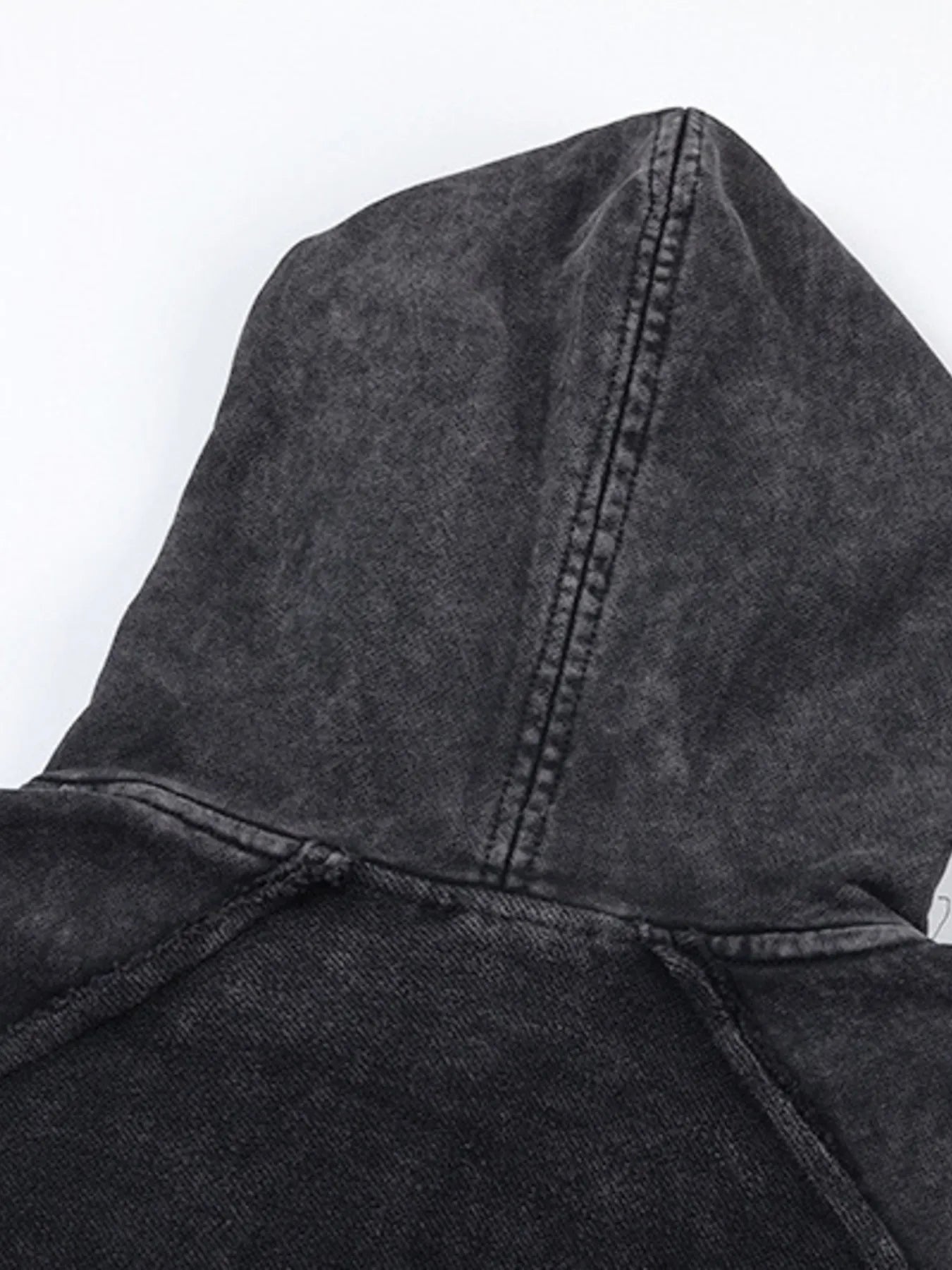 Men's Washed Zip-Up Hoodie with Pockets