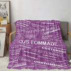 1pc Custom Name Blanket Multicolor Pattern Soft Nap Blanket Four Seasons Office Chair Flannel Blanket Gift Blanket
