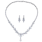 Simple White Bride Zircon Set Women Pi-Mart