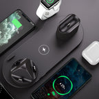 Wireless Charger For IPhone Fast Charger For Phone Fast Charging Pad For Phone Watch 6 In 1 Charging Dock Station Pi-Mart