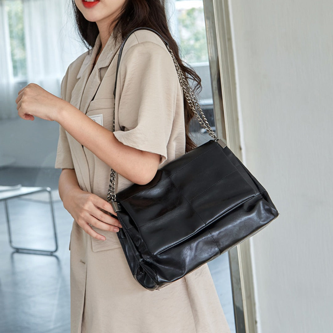Crossbody shoulder quilted large capacity bag women, versatile commuter bag, chain crossbody bag, shoulder bag - SJB-DIAMOND ELITES