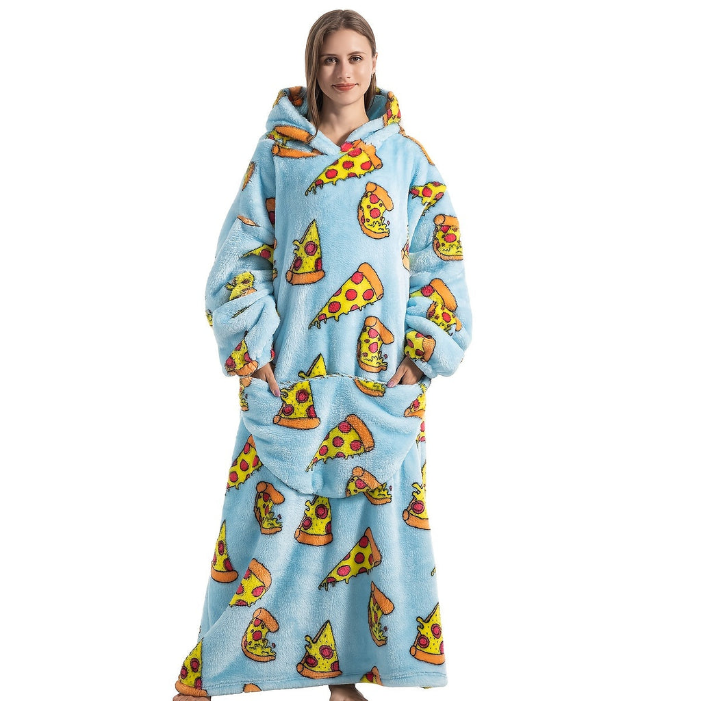 Cozy Shearling Wearable Blanket Hoodie - Soft, Warm Plush Sweatshirt with Large Pocket for Adults, Machine Washable, Comfy, Hoodie Blanket Lootquake LLC