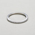 S925 Sterling Silver Light Luxury Row Diamond Ring