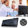 USB Interface Large Print Backlit Wired Keyboard - SJB-DIAMOND ELITES
