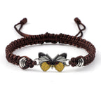 Couple Butterfly Buckle Braided Bracelet Pi-Mart