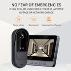 Smart Video Doorbell with HD Camera, Visual Doorbell Camera with 4.3-inch Display, Real-time Indoor Monitoring, Wide Angle, 2-Way Audio, Image & Video Recording, SD Card Local Storage, HD Night Vision, Battery/USB Dual Power, Lootquake LLC