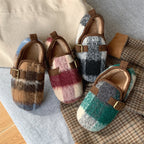 Women's Retro Plaid Cotton Slippers Pi-Mart