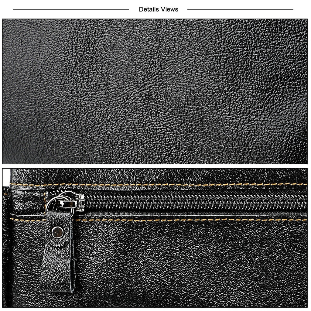 Multifunctional Genuine Leather Chest Bag & Waist Bag for Men and Women – Fanny Pack for Travel, Sports, Running, and Holidays with Multiple Pockets - SJB-DIAMOND ELITES