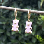 Cute Acrylic Gummy Bear Dangle Earrings Pi-Mart