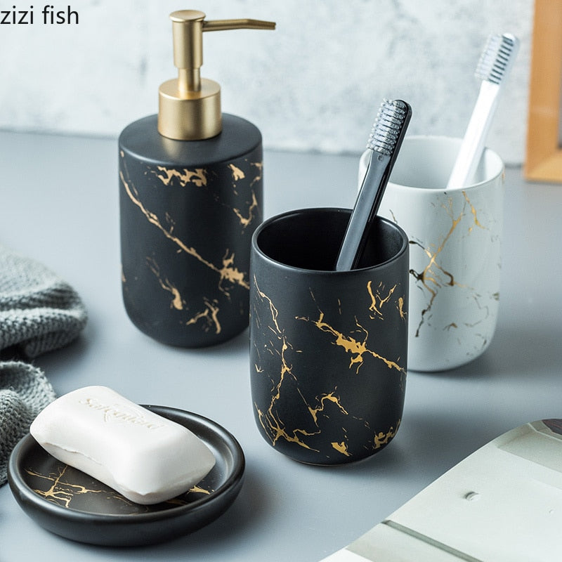 Nordic Matte Bathroom Accessories Set Pi-Mart