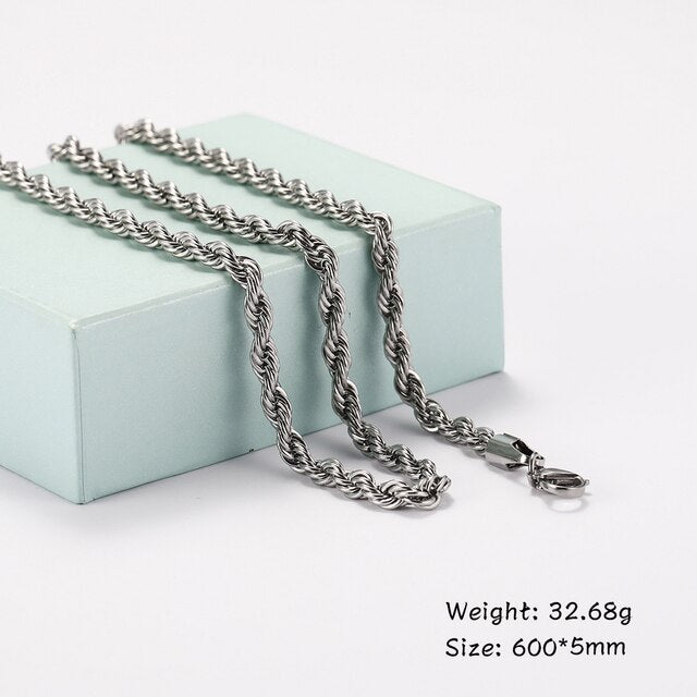 Men's Curb Cuban Chain Necklace Pi-Mart