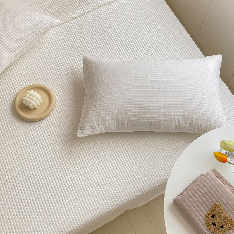 Cotton Three-piece Bed Cover Set Cotton Single Cover Blanket Quilted Thin Summer Quilt Pi-Mart