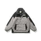 Color-blocking Pocket Pullover Cotton American Retro Men's Cotton Coat Pi-Mart