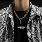 Double Layer Cuban Chain Necklace Pi-Mart