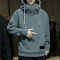 Unisex Loose Fit Fleece Pullover Hoodie - Autumn Casual Hooded Sweatshirt (Grey, Black, Orange, Khaki) Pi-Mart