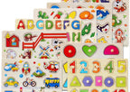 Kid Early Educational Table With Shapes of Vegetables and Animals Baby Hand Grasp Wooden Puzzle Toy Alphabet And Digit Learning Education Child Wood Toy - SJB-DIAMOND ELITES