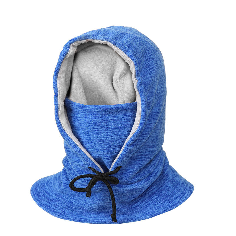 2-in-1 Hat Winter Scarf Windproof And Cold-proof Thickened Warm Cycling Riding Pullover Caps For Women Men Pi-Mart